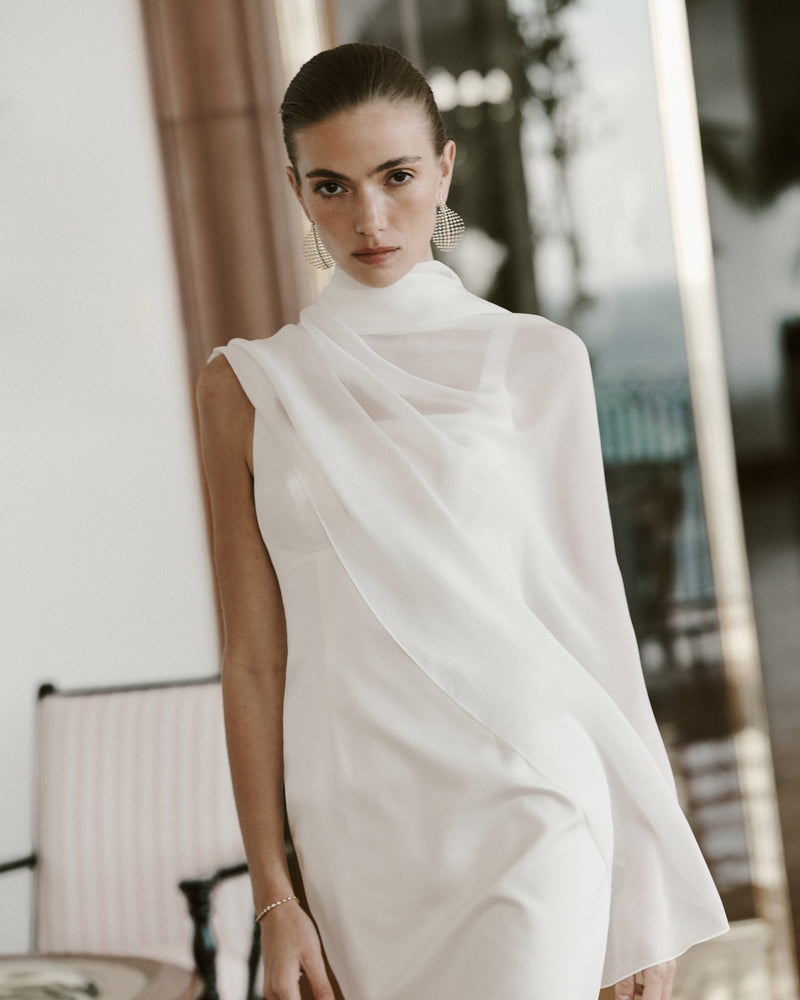 Emilia Dress with Silk Chiffon Scarf