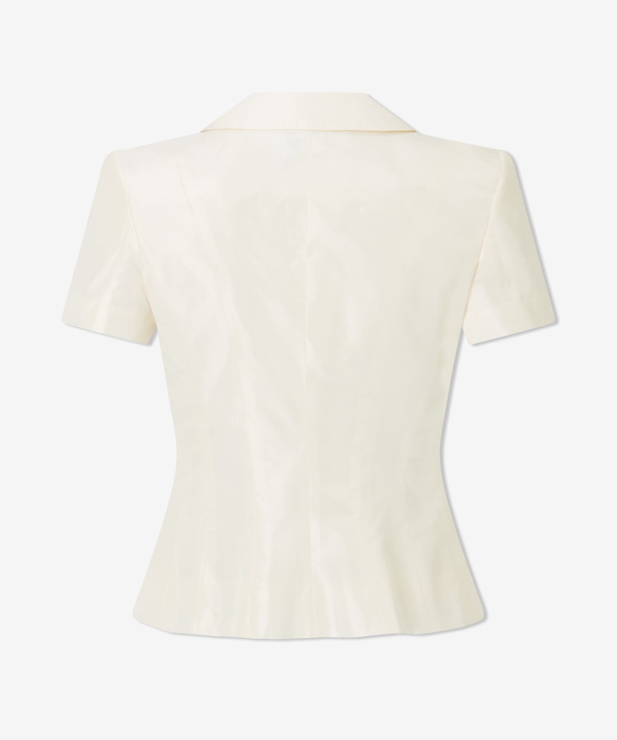 Bella Jacket In Ivory Silk Taffeta