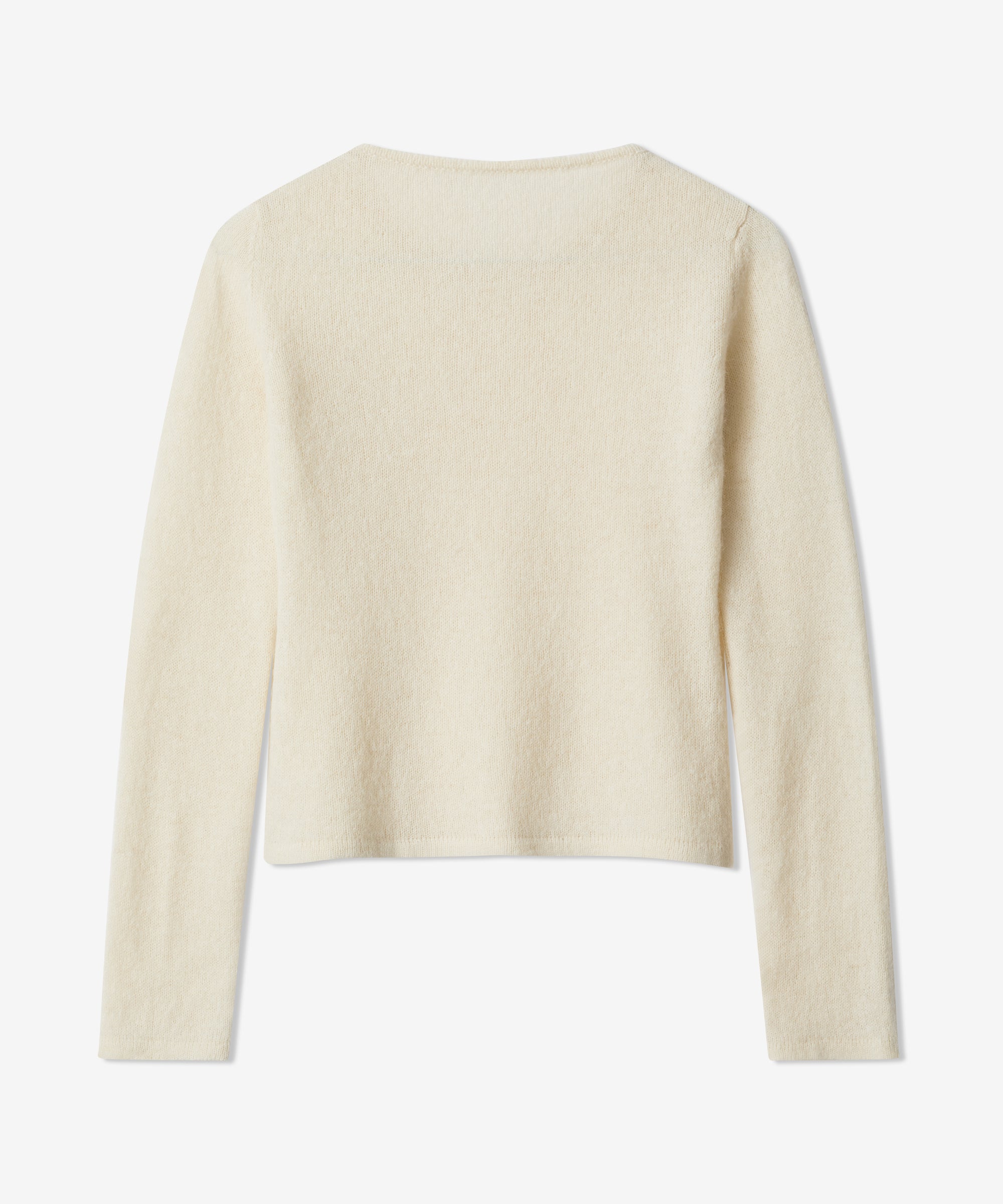 Celestina Crewneck in Ivory Baby Alpaca and Silk