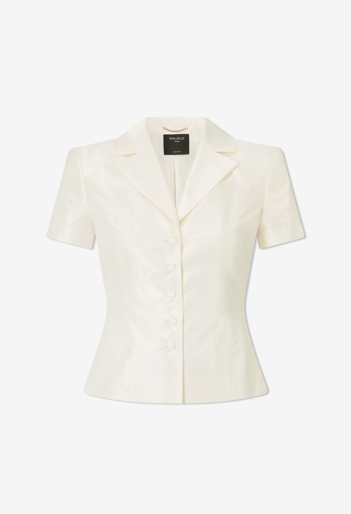 Bella Jacket In Ivory Silk Taffeta