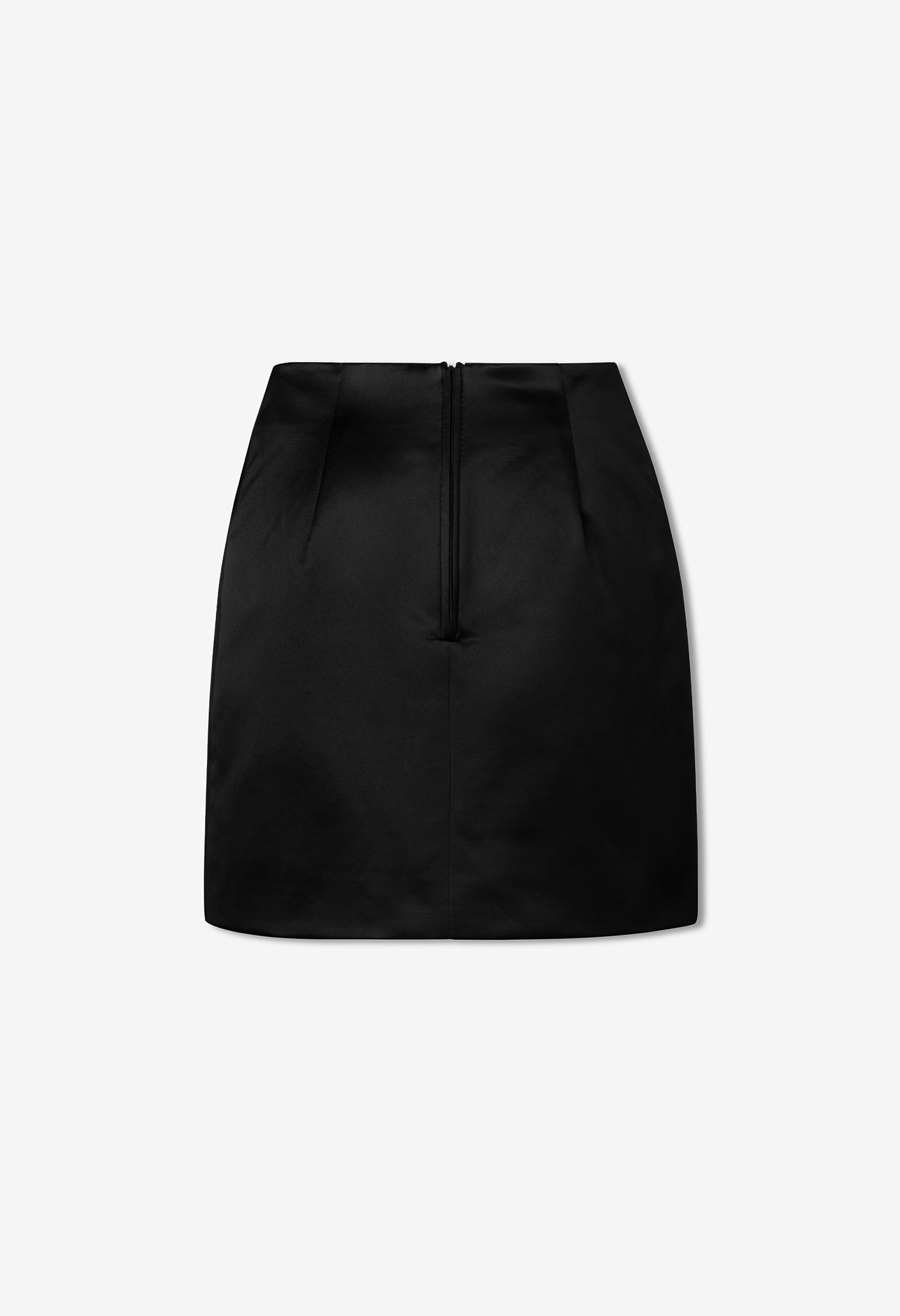 Gina Miniskirt in Cotton and Silk Satin