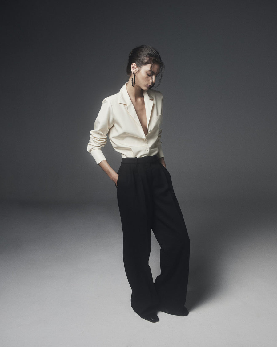 Sienna Shirt in Silk Poplin