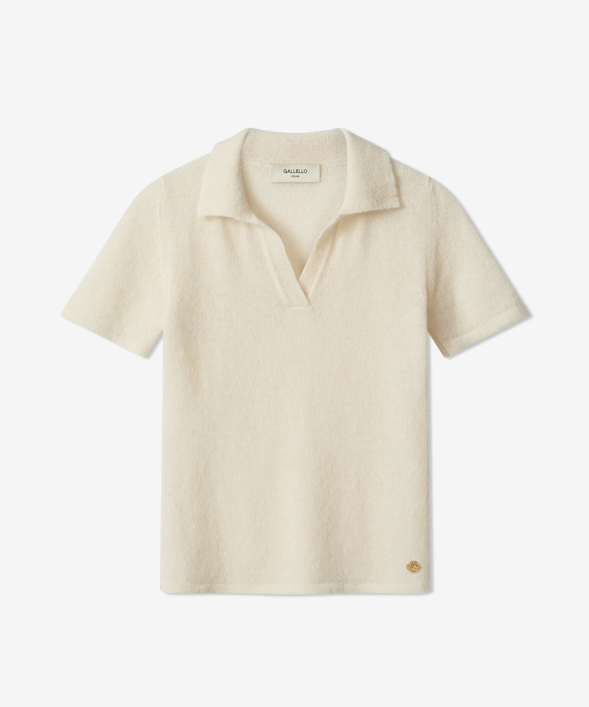 Gia Polo with 18ct stud in Baby Alpaca and Silk