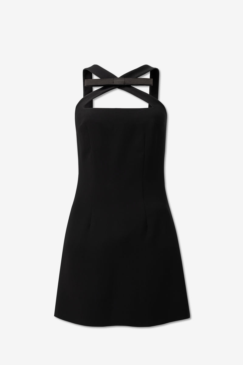 Gemma Midi Dress with Opera Bow in Silk