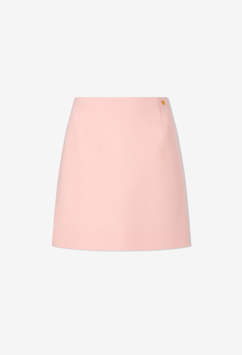 Gina Miniskirt in Virgin Wool Crepe