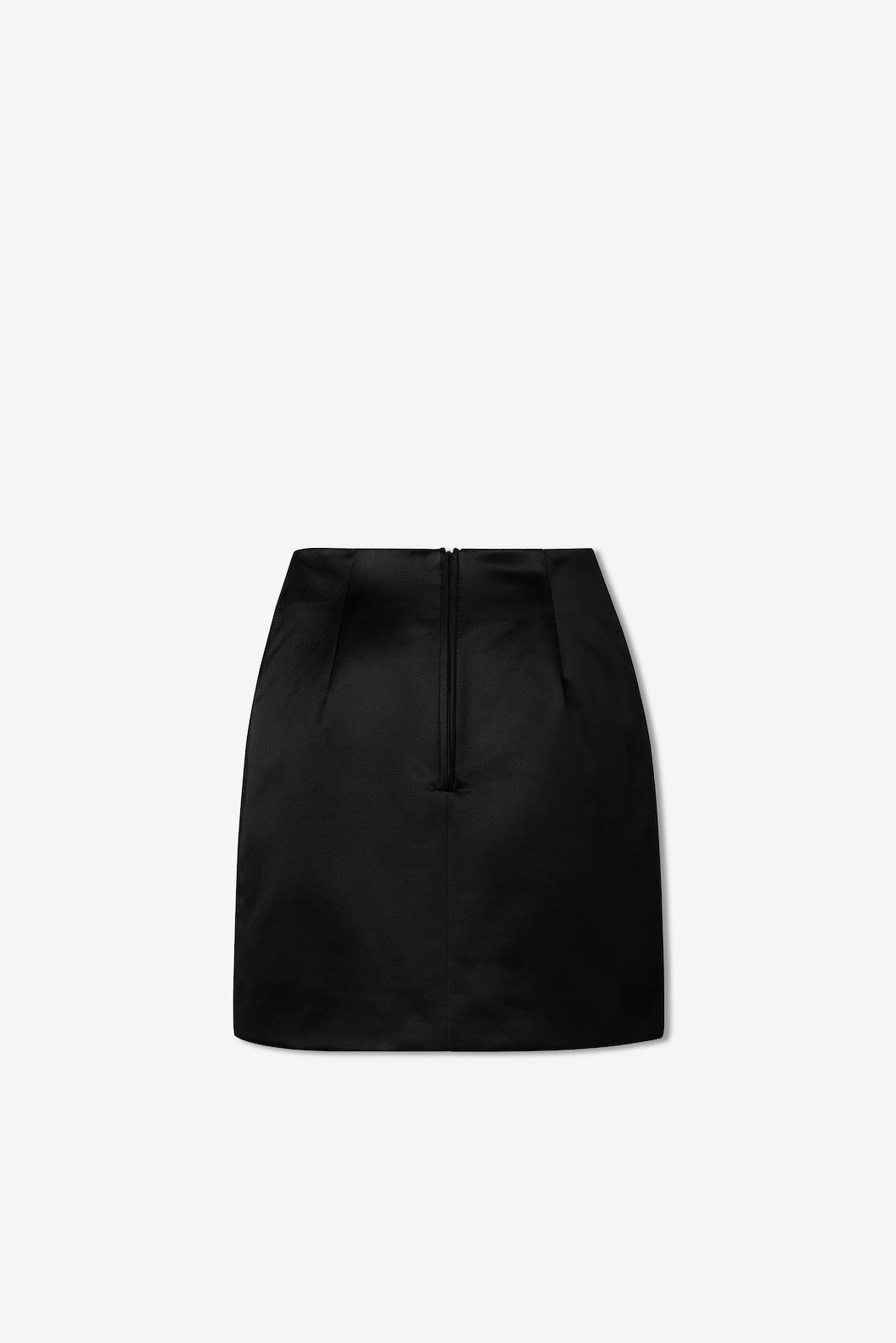 Gina Miniskirt in Cotton and Silk Satin