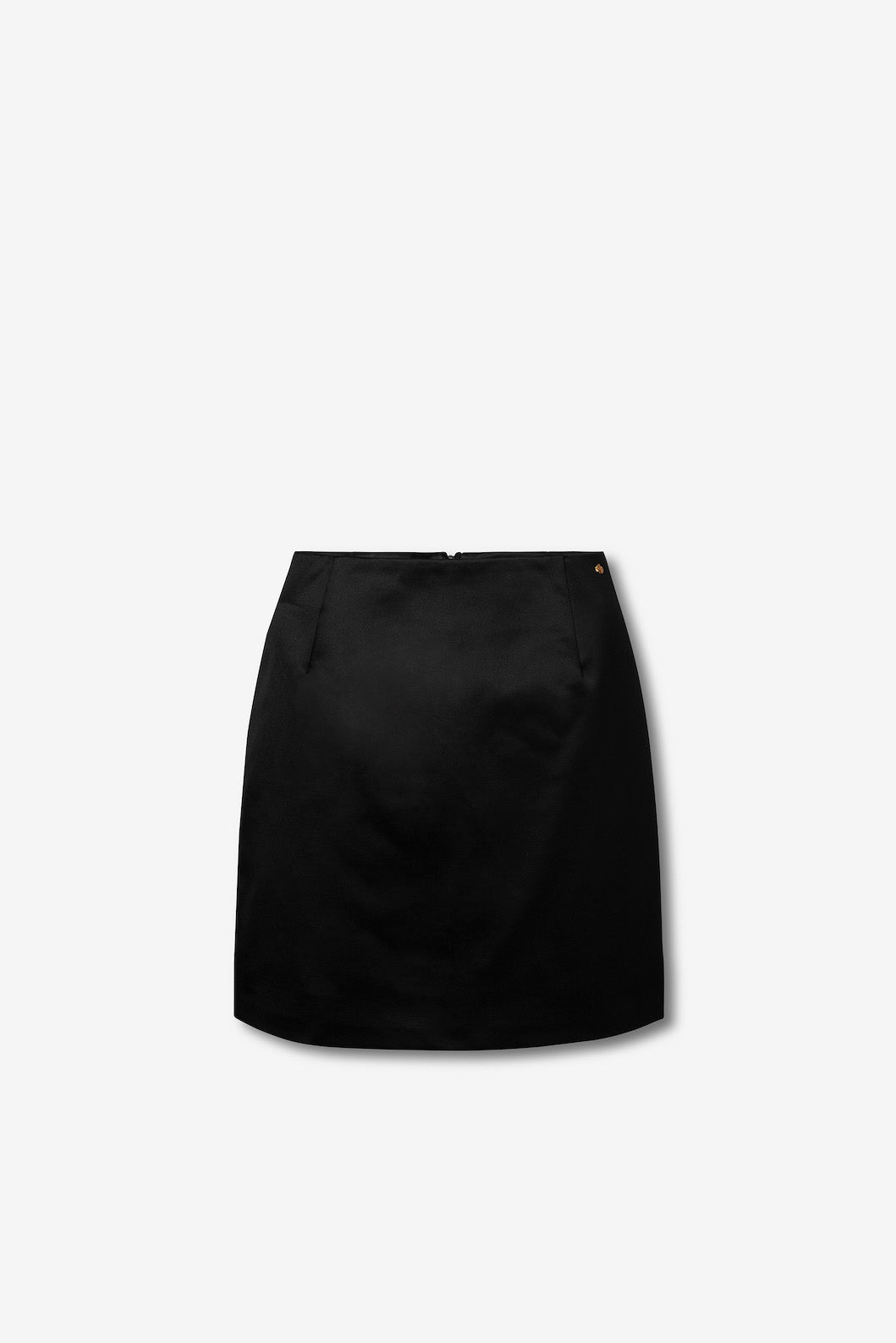 Gina Miniskirt in Cotton and Silk Satin