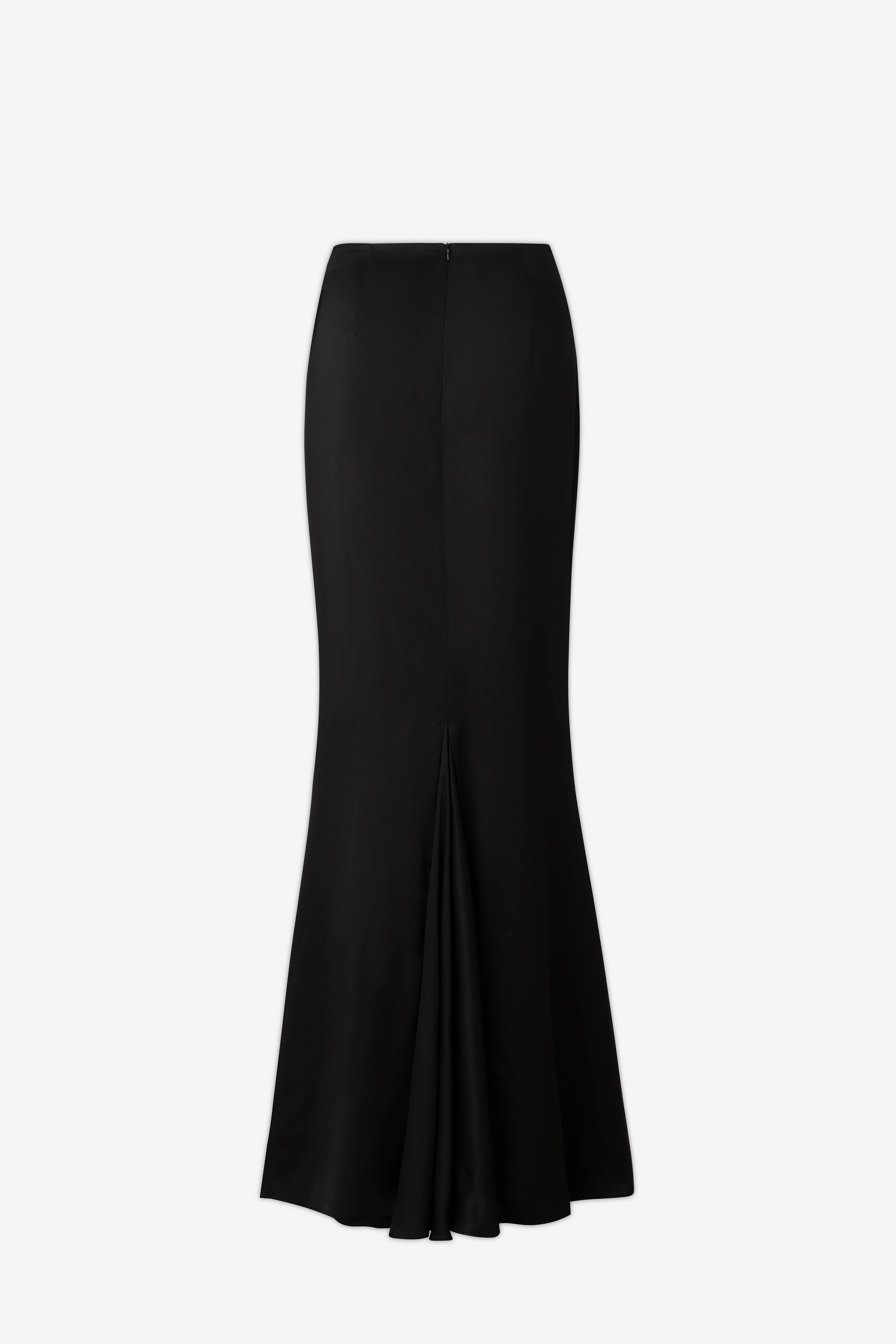 Giulia Skirt in Obsidian Silk Satin