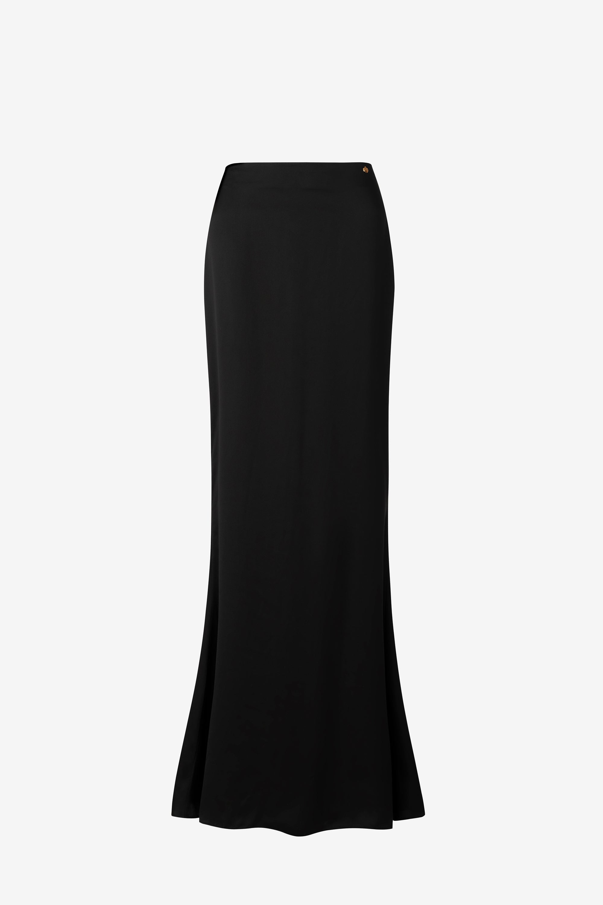 Giulia Skirt in Obsidian Silk Satin