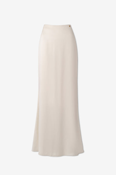 Giulia Skirt in Pearl Silk Satin