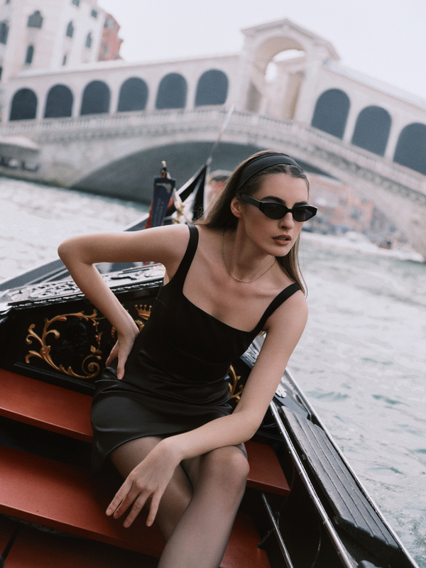 Elisa Dress in Silk Satin