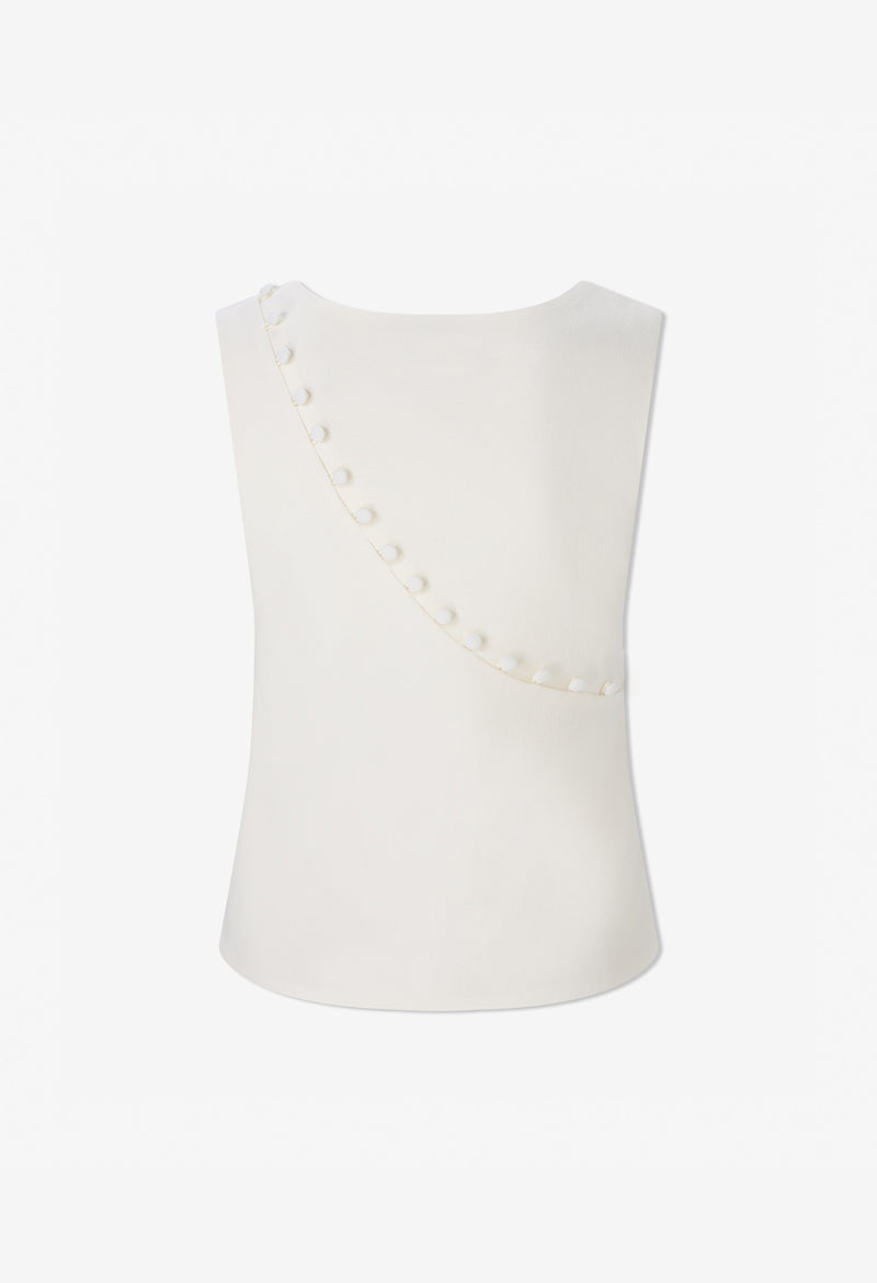 Vivienne Vest in Virgin Wool Crepe