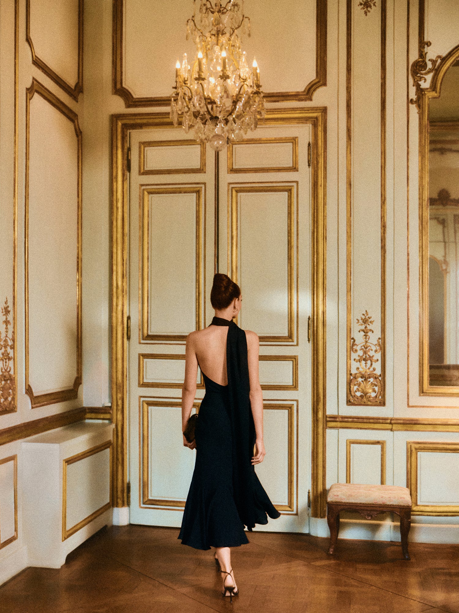 Noémie Dress in Silk Cady