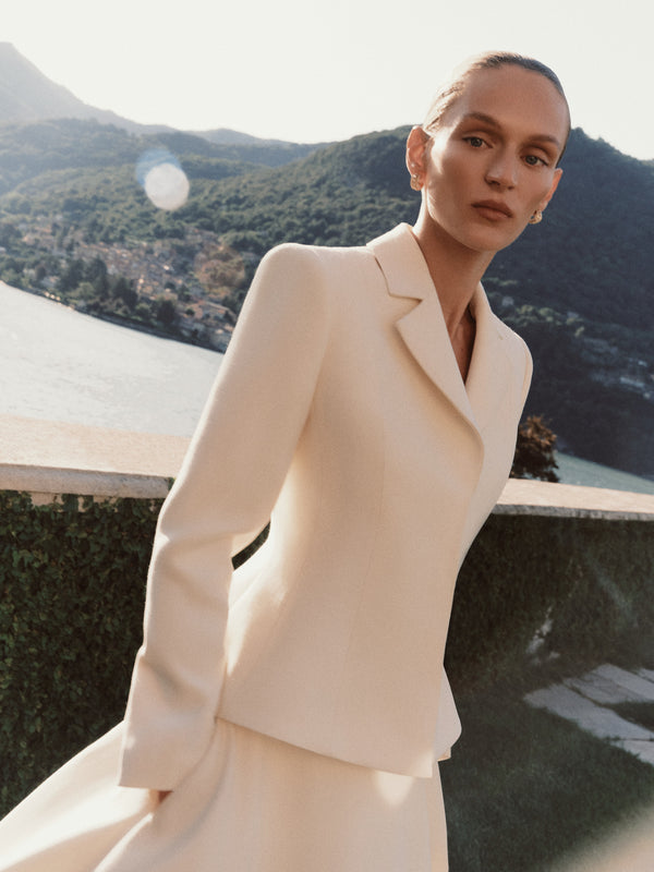 Isabella Jacket & Antonella Skirtin Wool and Silk Crepe